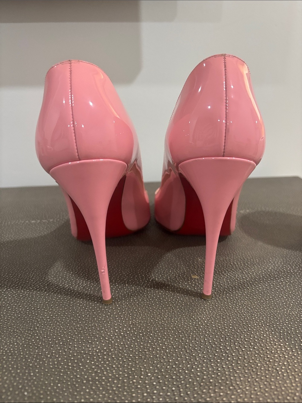 Christian Louboutin Pink Patent Pointed Pumps - Picture 4 of 5